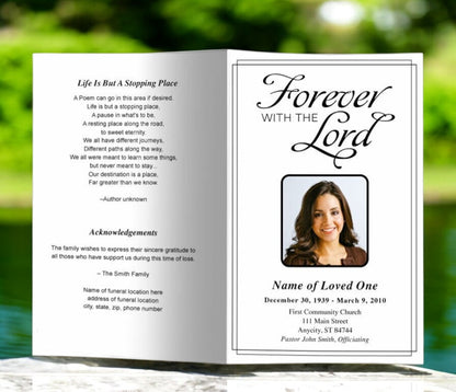 Forever Funeral Program Template