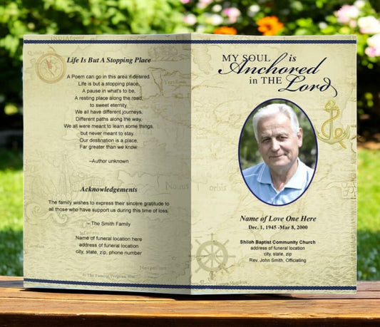 Old World Funeral Program Template