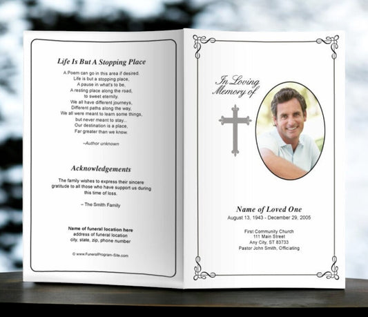 Grace Funeral Program Template