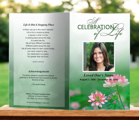 Ambrosia Funeral Program Template