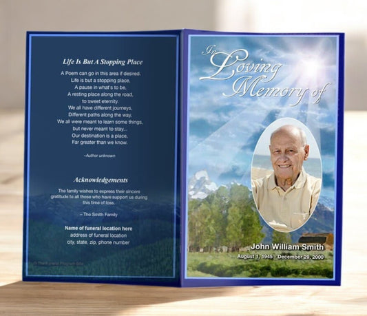 Outdoor Funeral Program Template