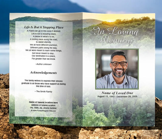 Hilltop Funeral Program Template