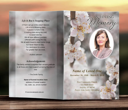 Winter Funeral Program Template