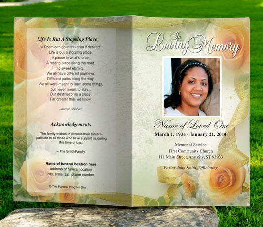 Rejoice Funeral Program Template