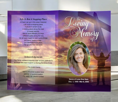 Worship Funeral Program Template