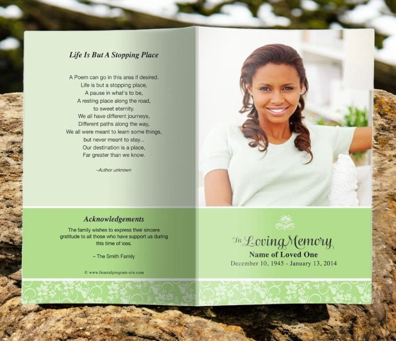 Praises Funeral Program Template