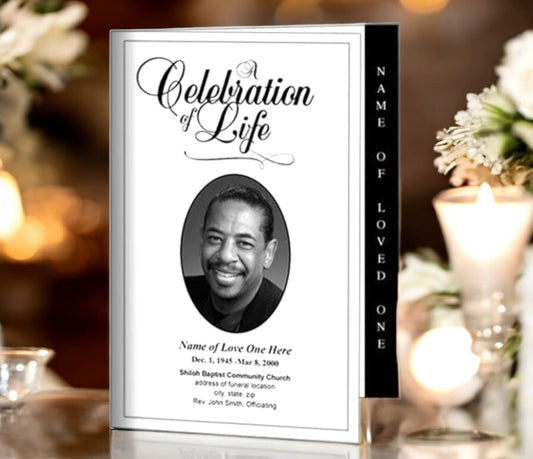 Classic 4-Sided Graduated Funeral Program Template