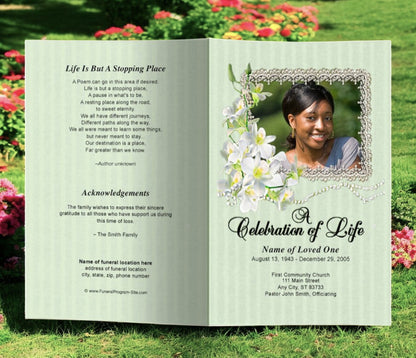 Fresca Funeral Program Template