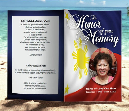 Philippines Funeral Program Template