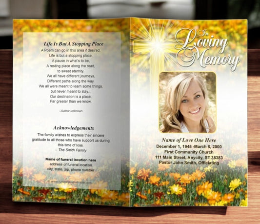 Hope Funeral Program Template