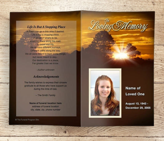 Renewal Funeral Program Template