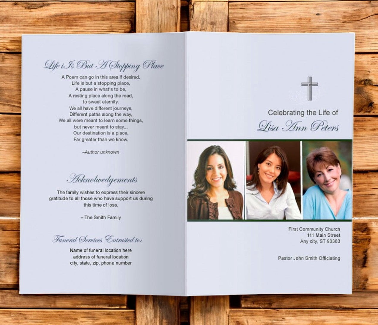 Spiritual Funeral Program Template