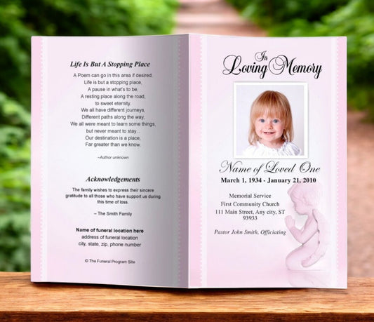 Angela Funeral Program Template