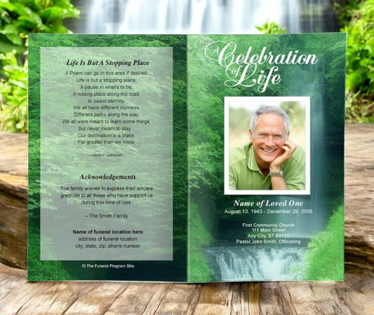 Cascade Funeral Program Template