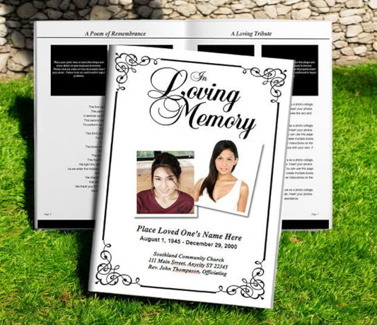 Cadence Funeral Booklet Template