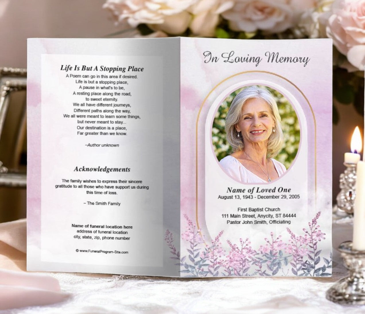 Archway Funeral Program Template