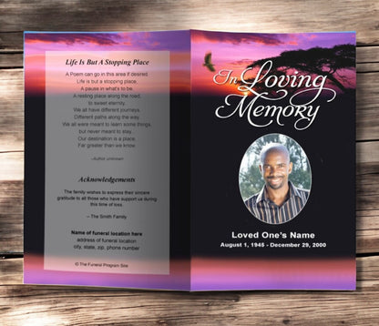 Imagine Funeral Program Template