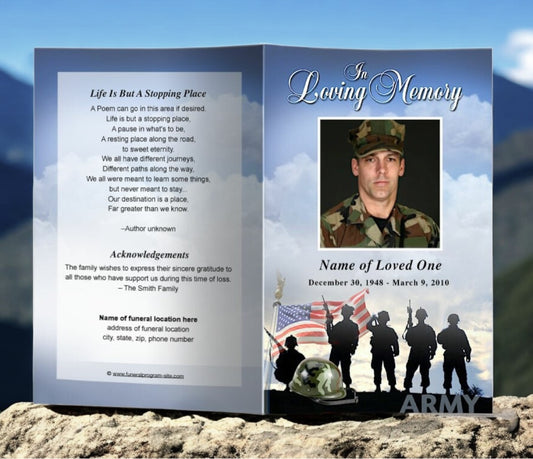 Army Funeral Program Template