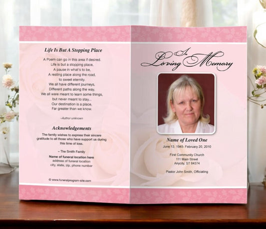 Bella Letter Single Fold Program Template