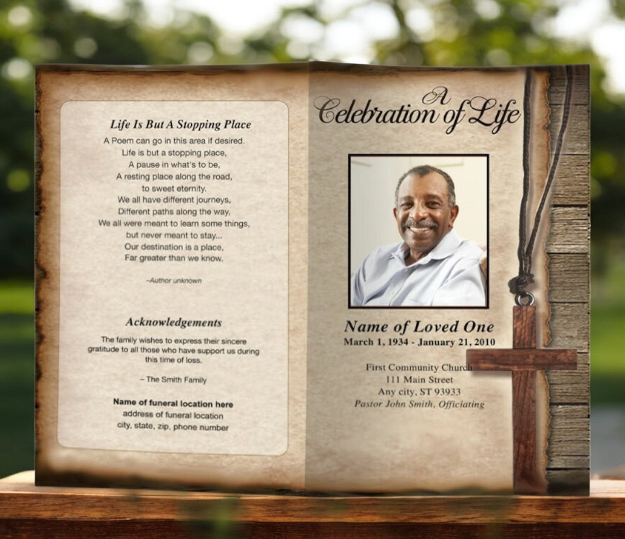 Shepherd Funeral Program Template