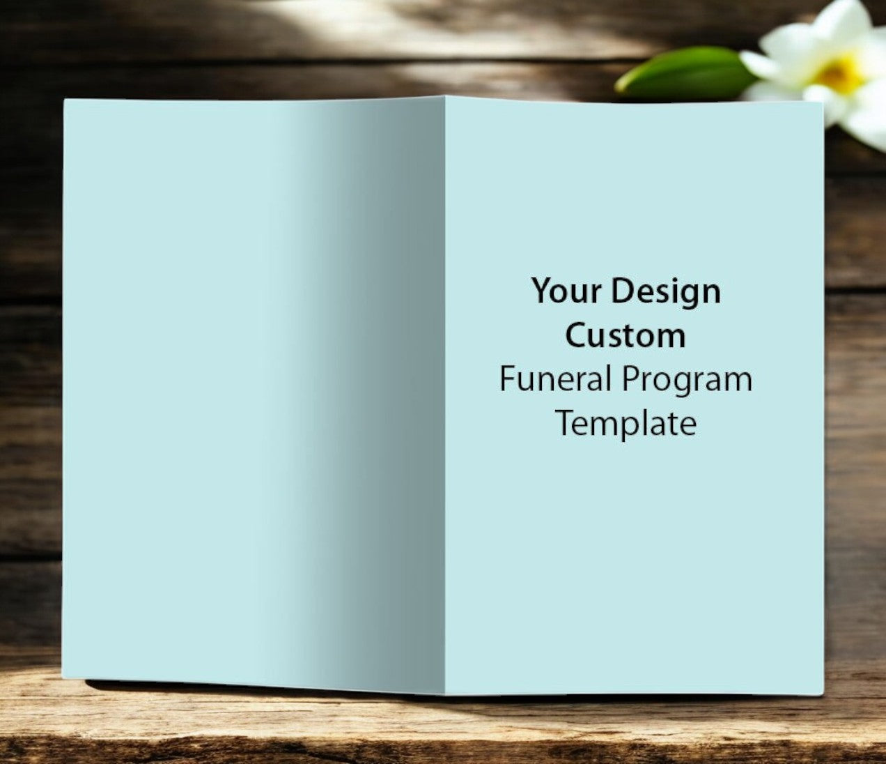 Custom Bifold Funeral Program Background Template