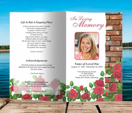 Austere Funeral Program Template