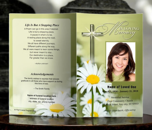 Daisy Letter Single Fold Program Template