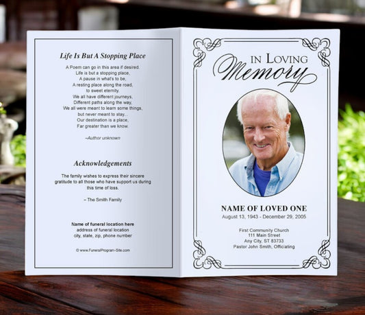 Dallas Funeral Program Template