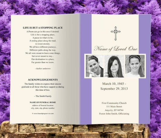 McKinney Funeral Program Template