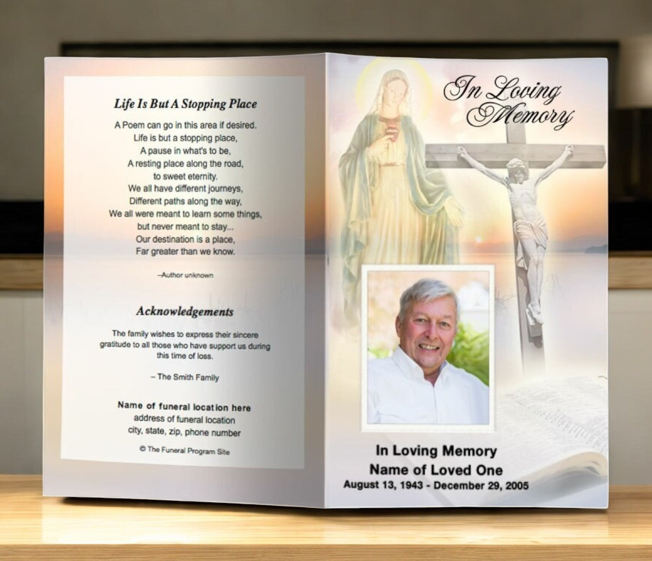 Vision Funeral Program Template