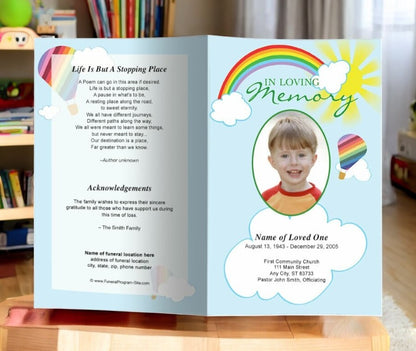 Bright Funeral Program Template