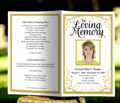 Affinity Funeral Program Template