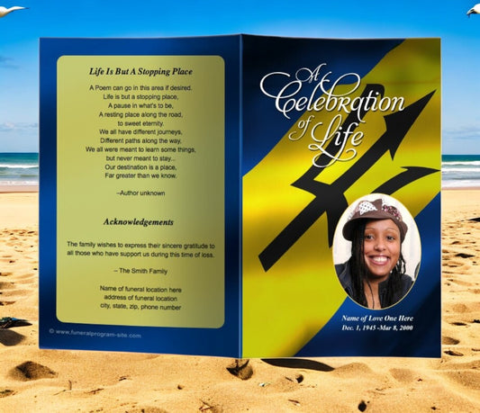 Barbados Funeral Program Template