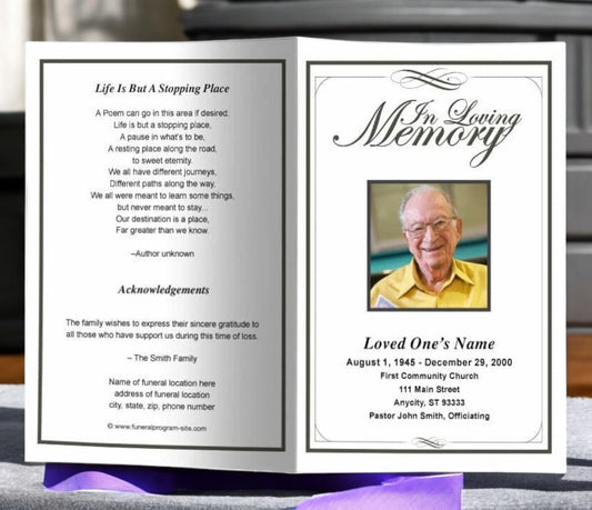 Madison Funeral Program Template