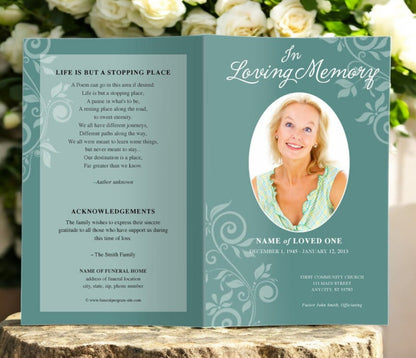 Decorative Funeral Program Template