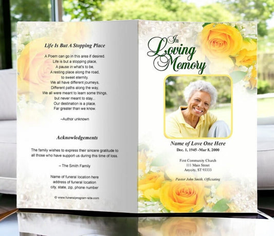 Joyful Funeral Program Template