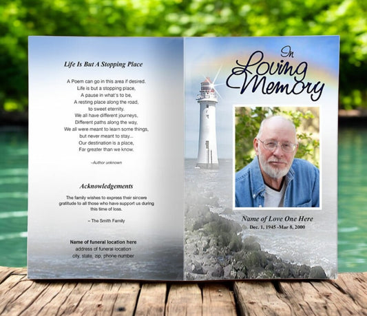 Beacon Funeral Program Template