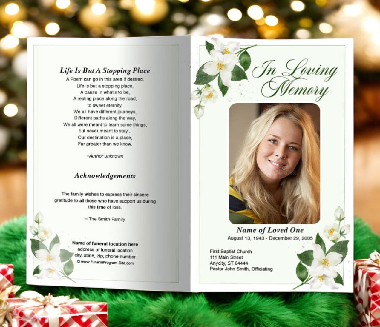 Belinda Funeral Program Template