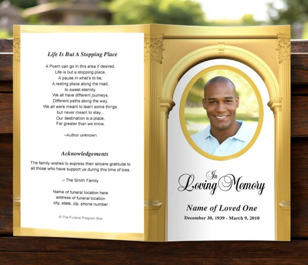 Kingdom Funeral Program Template