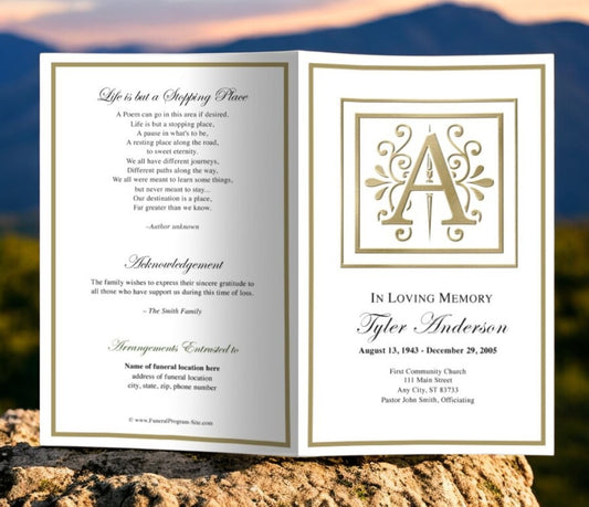 Monogram Gold A Program Template