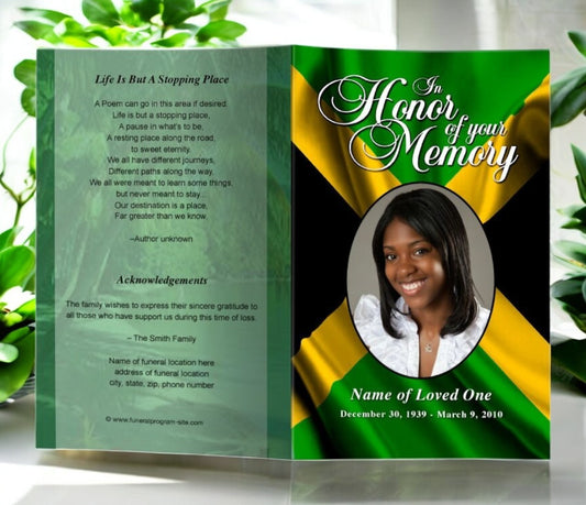 Jamaica Funeral Program Template