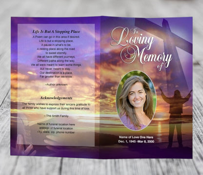 Worship Funeral Program Template