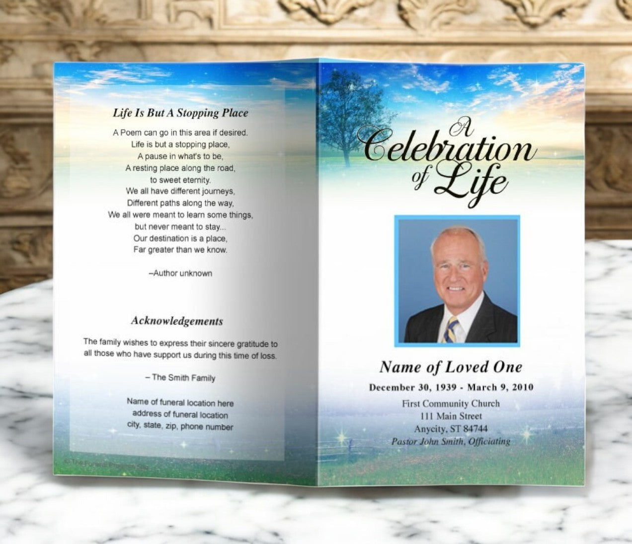 Destiny Funeral Program Template