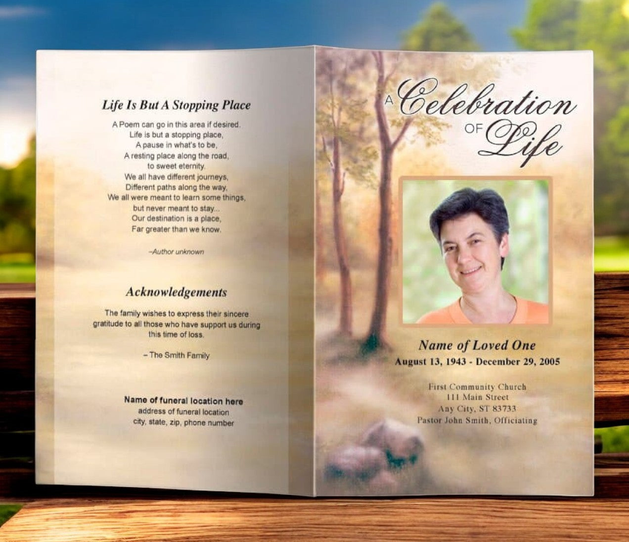 Legacy Funeral Program Template