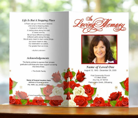 Diva Funeral Program Template