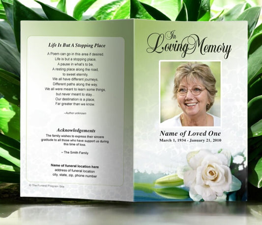 Divine Funeral Program Template