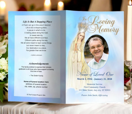 Blessed Funeral Program Template