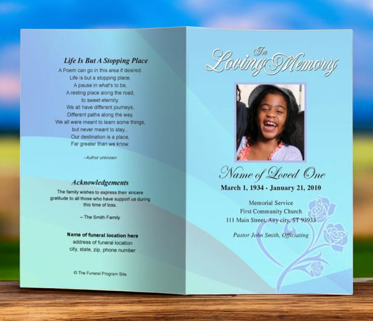 Princess Funeral Program Template