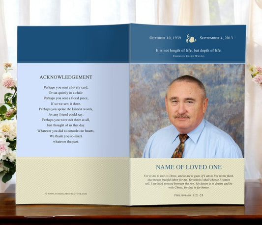 Benjamin Funeral Program Template