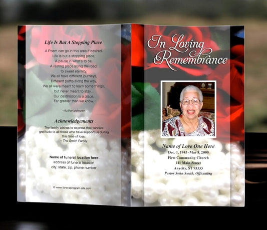 Elegance Funeral Program Template